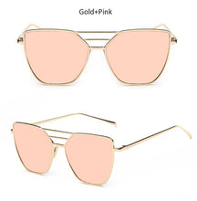 Load image into Gallery viewer, Rose Gold Mirror Sun Glasses